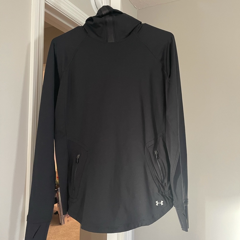 Under Armour running long sleeve with hood